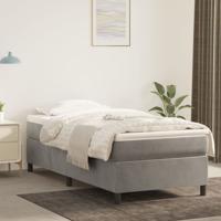 Boxspring met matras fluweel lichtgrijs 80x200 cm SKU: V3144645