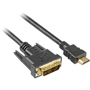 Sharkoon 4044951009077 video kabel adapter 5 m HDMI DVI-D Zwart