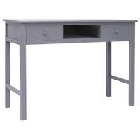 Bureau 108x45x76 cm massief paulowniahout grijs - thumbnail