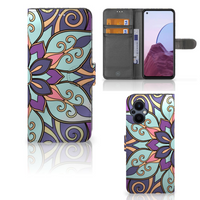 OPPO Reno 8 Lite | OnePlus Nord N20 Hoesje Purple Flower - thumbnail