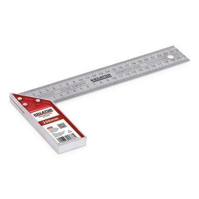 Kreator KRT704025 Metalen meetlat 25 cm | Winkelhaak | Schrijfhaak | Blokhaak Kreator KRT704025 Metalen meetlat 25 cm | Winkelhaak | Schrijfhaak | Blokhaak