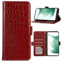 Crocodile Series Motorola Moto S30 Pro Wallet Leren Hoesje met RFID - Rood - thumbnail