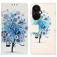 Glam Series OnePlus Nord CE 3 Lite/N30 Portemonnee Hoesje - Bloeiende Boom / Blauw - thumbnail