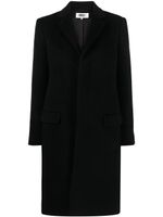 MM6 Maison Margiela manteau en laine mélangée à simple boutonnage - Noir