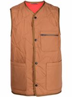 Paul Smith gilet à design matelassé - Marron - thumbnail