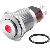 TRU COMPONENTS TC-7494928 TC-GQ16-KH-11D/J/R/12V/C Vandalismebestendige drukschakelaar 48 V/DC 2 A 1x uit/(aan) Moment