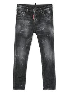 DSQUARED2 KIDS jean Cool Girl à effet usé - Noir