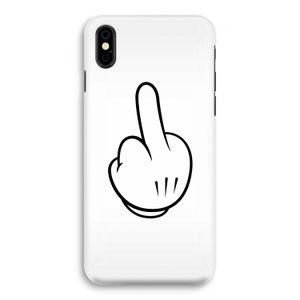 Middle finger white: iPhone Xs Volledig Geprint Hoesje