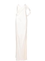 Michelle Mason robe longue en soie - Blanc