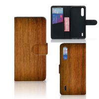 Xiaomi Mi 9 Lite Book Style Case Donker Hout - thumbnail