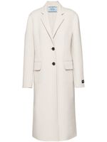 Prada manteau à simple boutonnage - Blanc