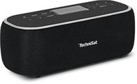 TechniSat DIGITRADIO BT 1 - draagbare Bluetooth luidspreker met DAB+ digitale radio (FM, klok, wekker, LCD, handsfree functie, AUX, directe draaiknoppen, oplaadbare batterij, oplaadkabel, 6W) zwart