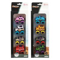 Toi-Toys Metal Pull-back Off Road Mini Auto&apos;s, 4st. - thumbnail