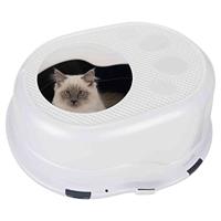 Trixie 40330 Luiz Top Entry, kattentoilet, 63 × 42 × 49 cm, donkerblauw/parelmoer