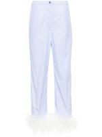 Miu Miu Straight broek met krijtstreep - Blauw