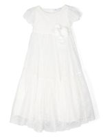 Monnalisa robe mi-longue en dentelle - Blanc