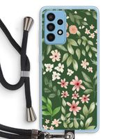 Botanical green sweet flower heaven: Samsung Galaxy A52 Transparant Hoesje met koord