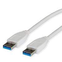 VALUE USB 3.2 Gen 1 kabel, type A-A, wit, 1,8 m