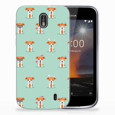 Nokia 1 TPU Hoesje Pups Nokia 1 TPU Hoesje Pups