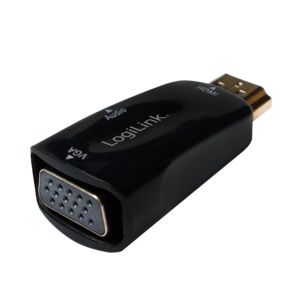 LogiLink CV0107 kabeladapter/verloopstukje HDMI VGA Zwart