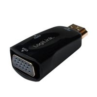 LogiLink CV0107 kabeladapter/verloopstukje HDMI VGA Zwart - thumbnail