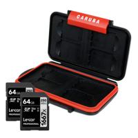 Lexar Duoset met opbergcase 2x 64GB + MCC-2