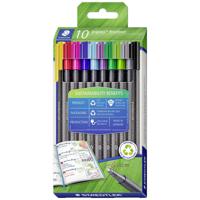 Staedtler triplus 334 RC10 Fineliner Diverse kleuren 0.3 mm 10 stuk(s) - thumbnail