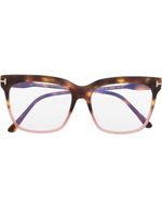 TOM FORD Eyewear lunettes de vue d'inspiration wayfarer - Marron - thumbnail