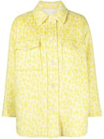 ISABEL MARANT veste en laine Odelino à imprimé léopard - Jaune - thumbnail