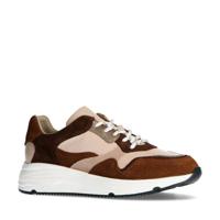 Manfield suède sneakers cognac/roze