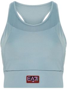 Ea7 Emporio Armani brassière de sport à logo - Bleu