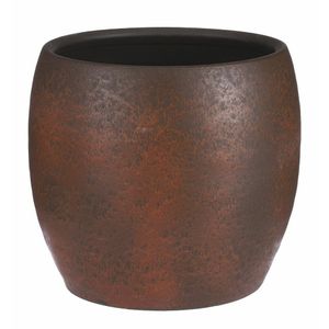 Mica Decorations Bloempot/plantenpot - roest/terracotta bruin - voor kamerplant - H26 x D28 cm