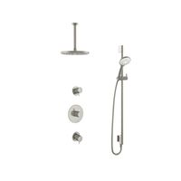 Hotbath Get together IBS2R Regendoucheset inbouw - 30cm plafondarm - 25cm ronde hoofddouche - 3 standen handdouche glijstang - geborsteld nikkel IBS2RGN1347 - thumbnail