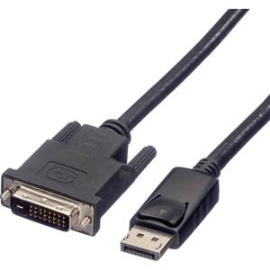 ROLINE DisplayPort Kabel DP Male - DVI Male (24+1), LSOH, zwart, 2 m