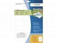 Herma 5074 Adresetiketten 63.5 x 38.1 mm Papier Wit 525 stuk(s) Weer verwijderbaar Inkjet, Laser (zwart/wit), Laser (kleur), Kopiëren (zwart/wit), Kopiëren