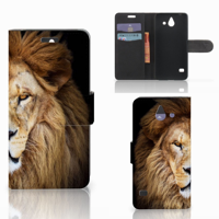 Huawei Ascend Y550 Telefoonhoesje met Pasjes Leeuw