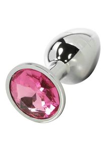 Bejeweled Stainless Steel Plug - Pink