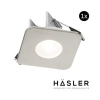 Hasler Inbouwspot Häsler Mallorca Incl. Fase Aansnijding Dimbaar 6,8 cm 4 Watt Helder Wit RVS Set 10x - Set 1 Spot