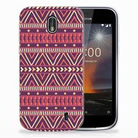 Nokia 1 TPU bumper Aztec Paars - thumbnail