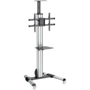 StarTech.com STNDMTV70 70 Portable flat panel floor stand Zwart, Roestvrijstaal flat panel vloer st