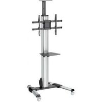 StarTech.com STNDMTV70 70 Portable flat panel floor stand Zwart, Roestvrijstaal flat panel vloer st - thumbnail