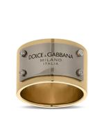 Dolce & Gabbana bague à plaque logo - Or - thumbnail