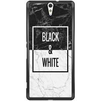 Sony Xperia C5 Ultra hoesje - Black & white