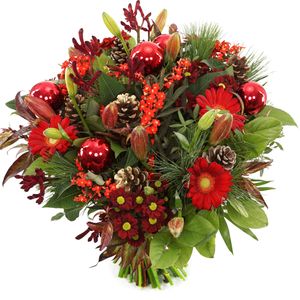 Kerstboeket rode bloemen bezorgen