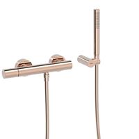 TRES 26116701OP STUDY EXCLUSIVE Grifo Monomando Mural Para Ducha Oro Rosa 24K