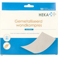 Heka Klein Wondkompres gemetalliseerd 8 x 10 cm steriel
