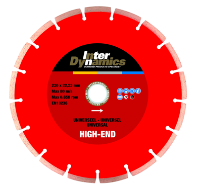 InterDynamics 143180 High-End Diamantdoorslijpschijf 180 x 22,23 x 2,4mm universeel InterDynamics 143180 High-End Diamantdoorslijpschijf 180 x 22,23 x 2,4mm universeel