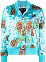 Philipp Plein veste bomber Pineapple Skies - Bleu - thumbnail