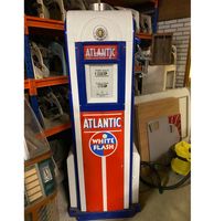 Wayne 60 Atlantic White Flash BenzinepompOudere Restauratie - thumbnail