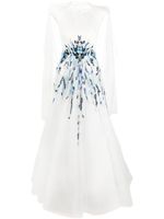 Saiid Kobeisy robe en tulle à ornements - Blanc - thumbnail